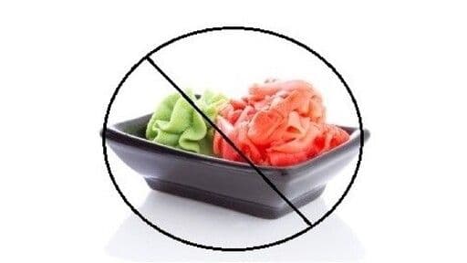 Je ne désire pas de Wasabi ou de gingembre / I don't want wasabi or ginger