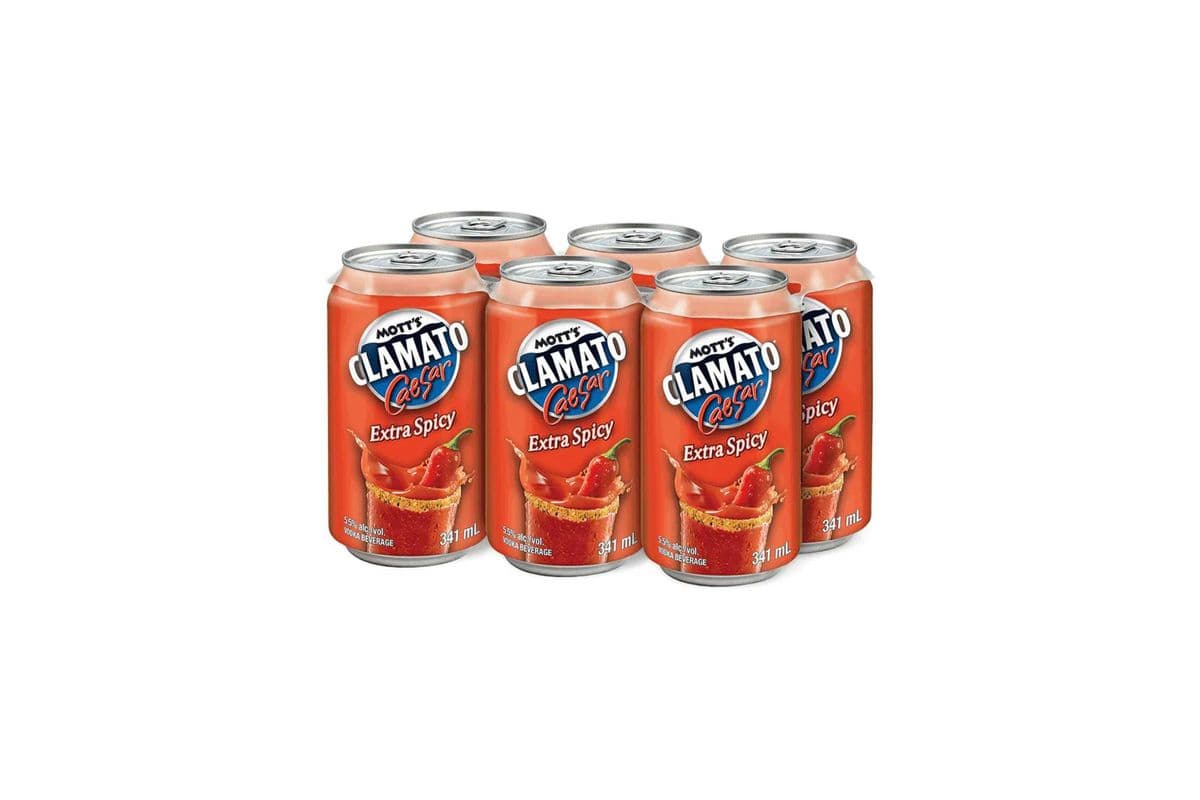 Motts Clamato Caesar Extra Spicy (6 Cans) (6 x 341ml)