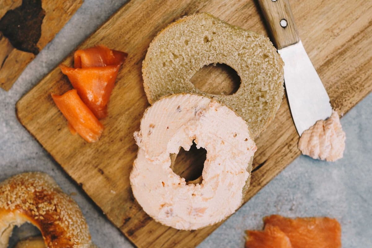 Bagel with Salmon Spread