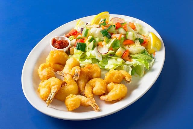 Shrimp with Garden Salad