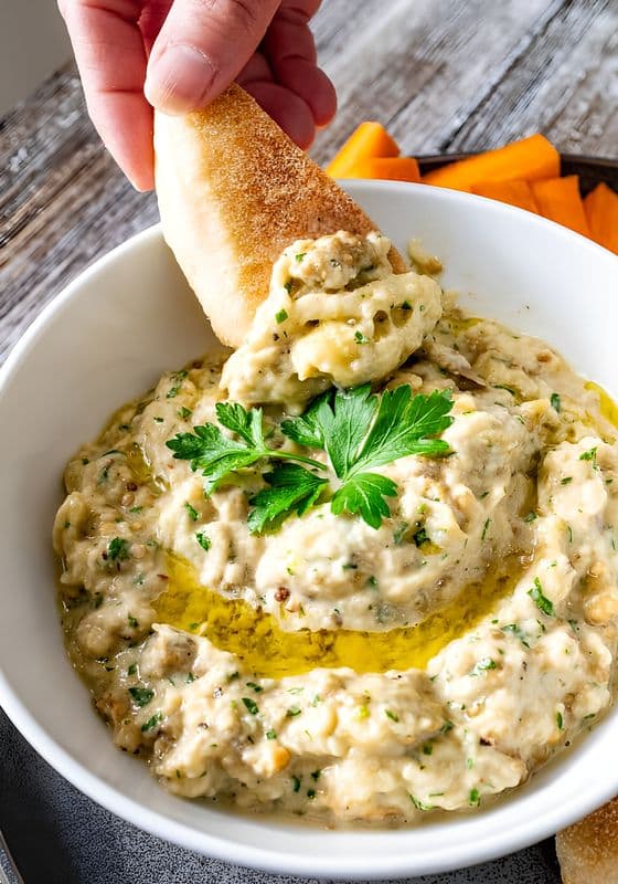 Babaganouj ( Delicious roasted eggplant dip )