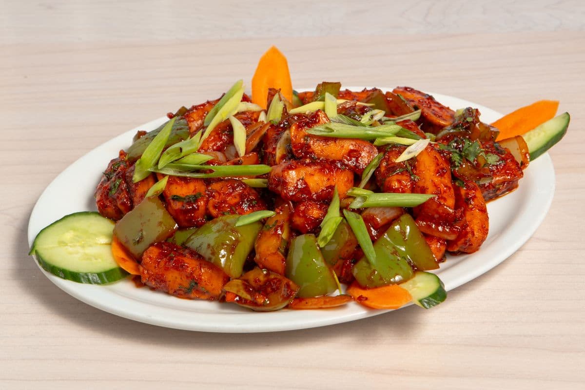 Chilli Paneer (Dry) with Gravy
