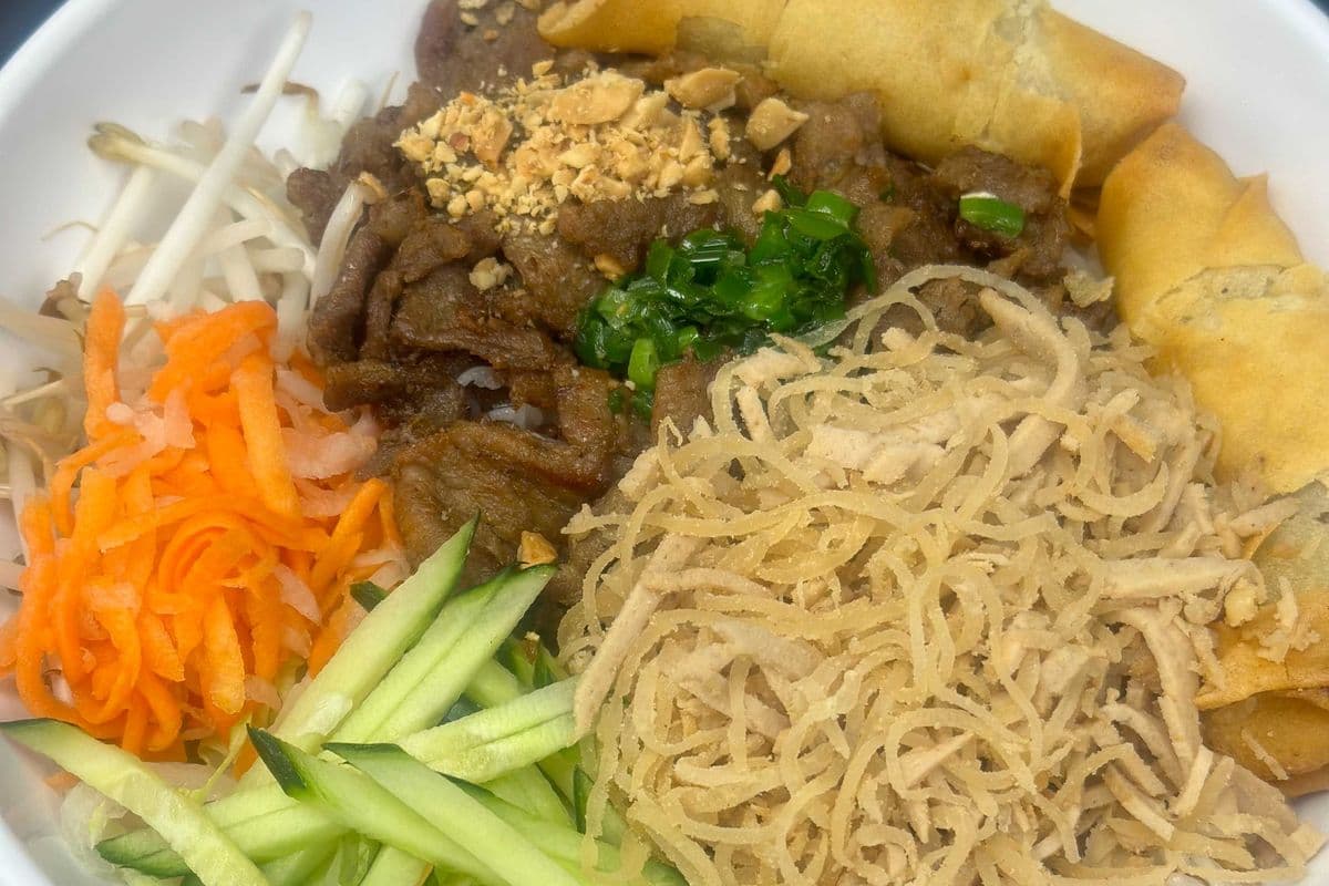 36. Shredded Pork, Spring Rolls, and Grilled Pork with Vermicelli