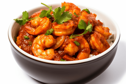Crevettes Vindaloo/ Shrimp Vindaloo
