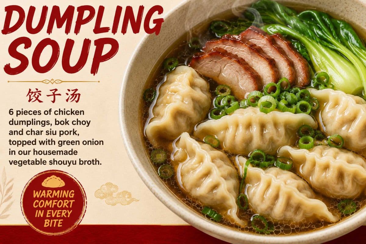 S2. Dumpling Soup (6 Pcs) 饺子汤