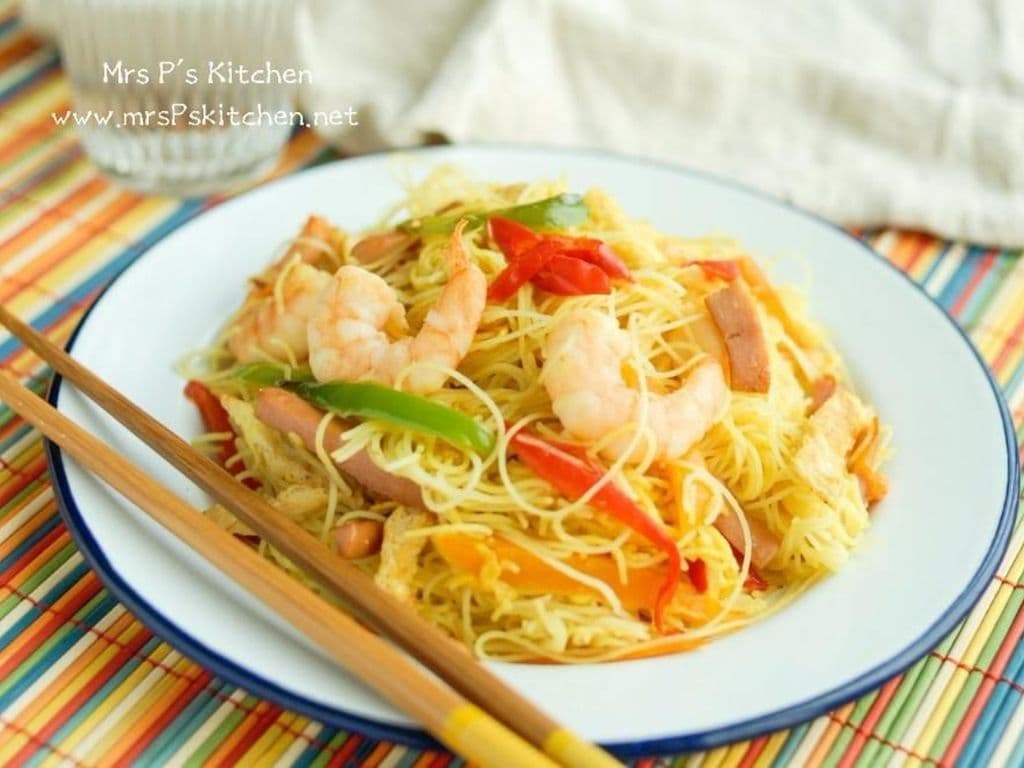 Singapore Style Fried Vermicelli Noodle新加坡炒米