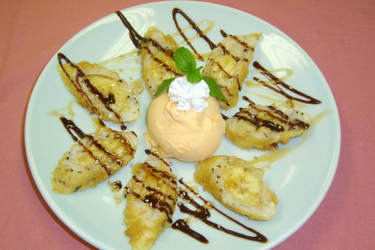 Deep Fried Banana with Ice Cream