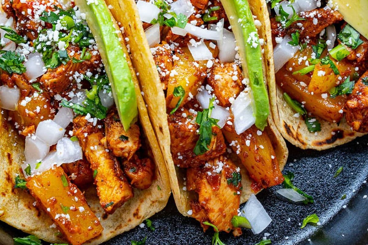 3 Al pastor chicken Tacos