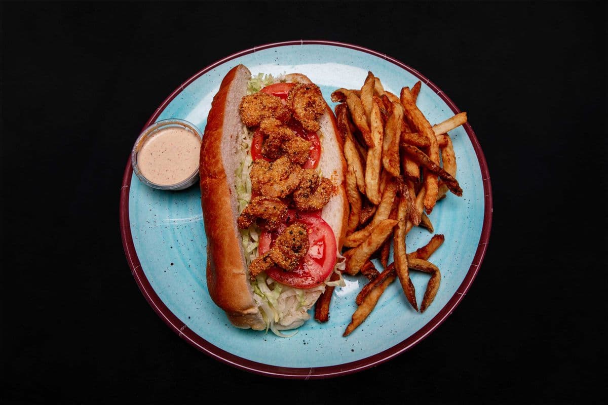 Cornmeal Fried Shrimp Po' Boy