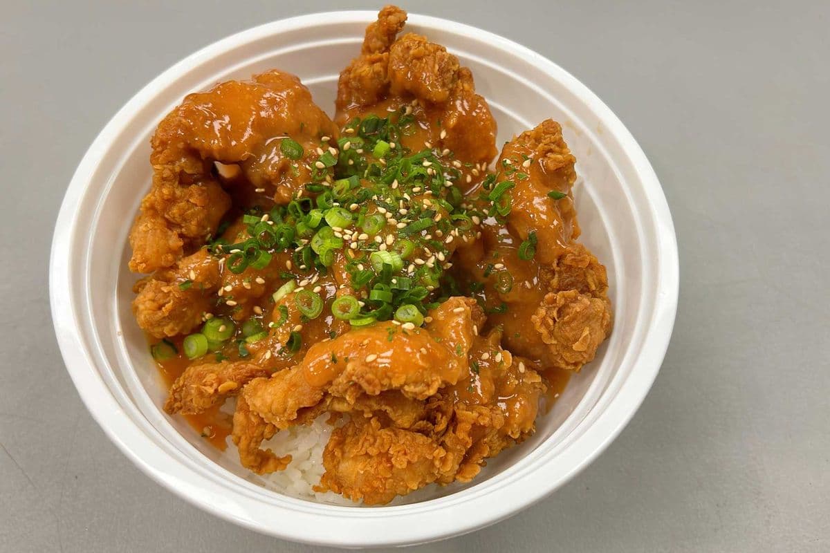 Spicy-sweet Miso Fried Chicken Rice Bowl