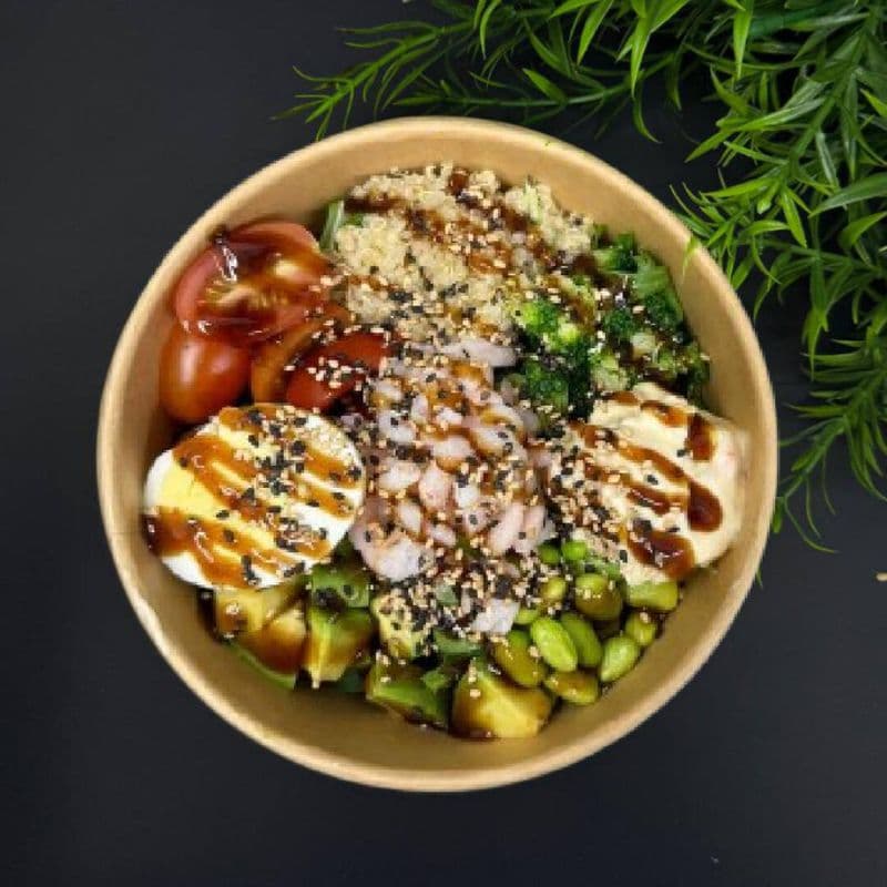Healthy Bowl with Shrimp and Quinoa