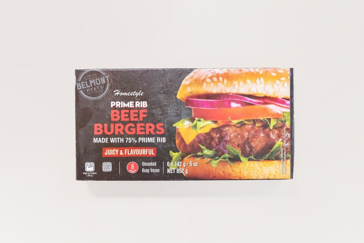 Belmont Frozen Prime Rib Beef Burgers (6 Patties)