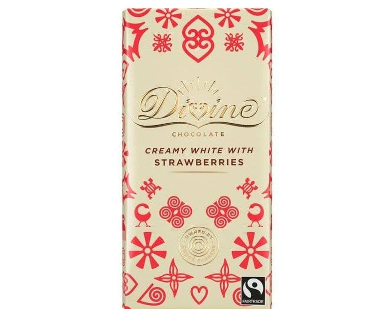 DIVINE WHITE CHOCOLATE WITH STRAWBERRY 100G