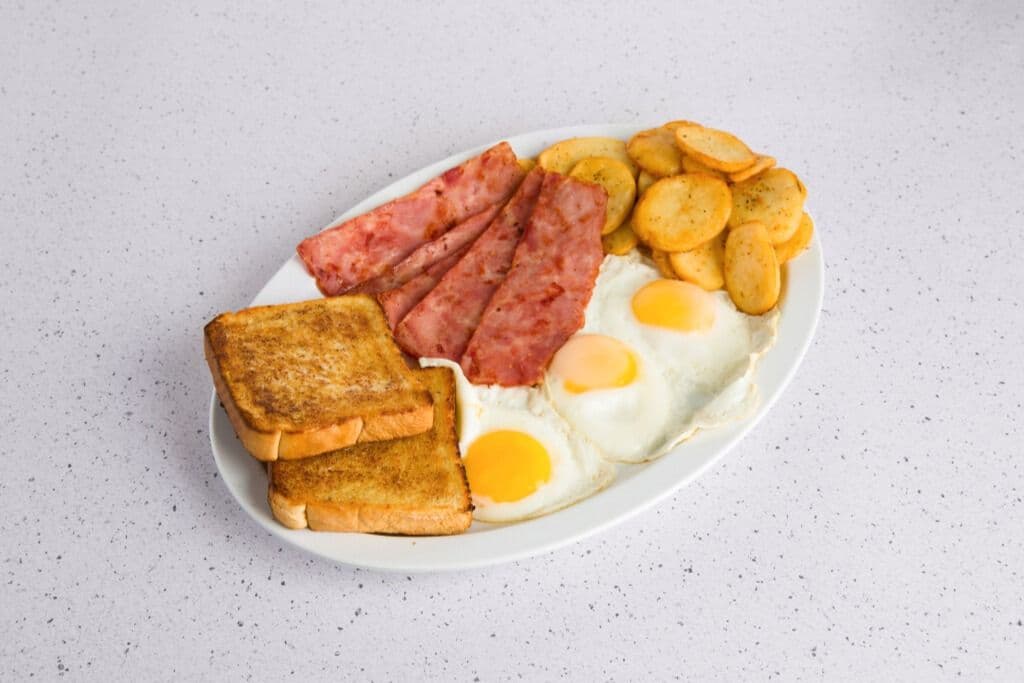 TURKEY BACON(5) AND EGGS