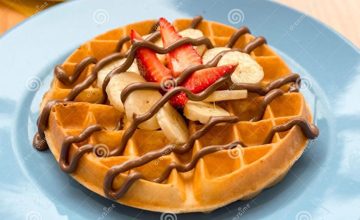 Fresh Strawberry Banana Nutella Waffle