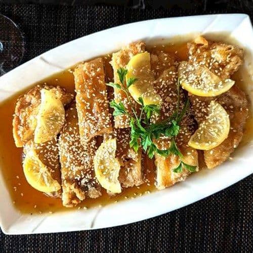 Poulet au citron avec riz / Lemon Chicken with Rice