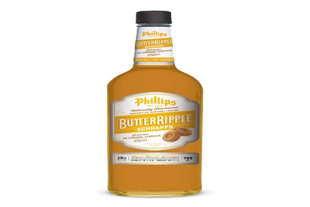 PHILLIPS BUTTER RIPPLE SCHNAPPS 750ML (1 x 750ML)