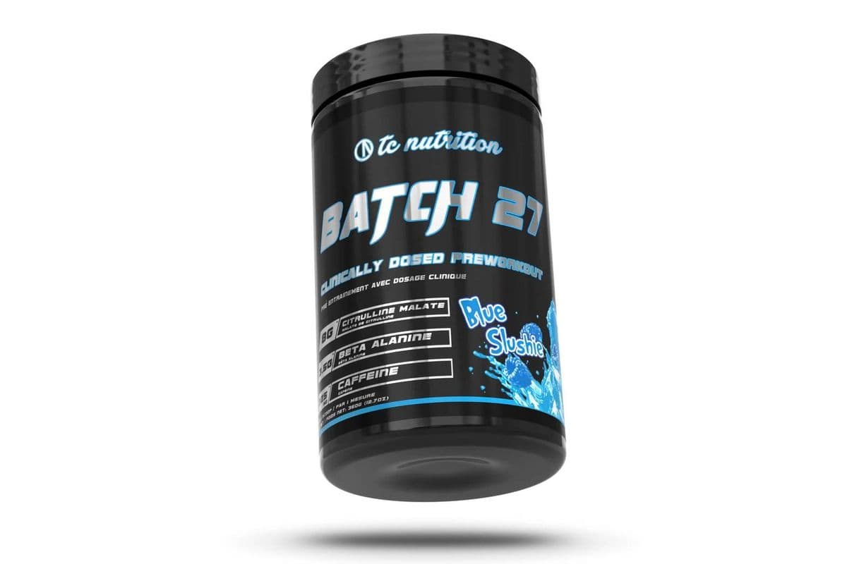 TC Nutrition Batch 27 Blue Slushie Pre-Workout Powder (350 g)