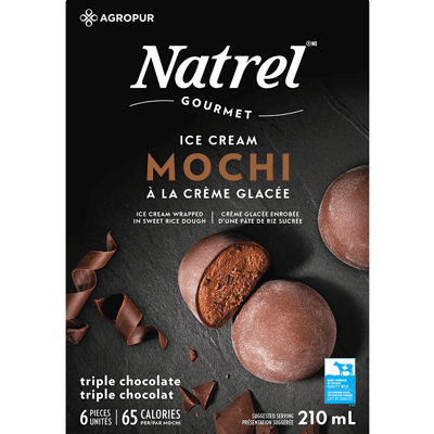 Natrel Mochi a la Crème glacée Triple Chocolat 210mL / Natrel Mochi Triple Chocolate Ice Cream 210mL
