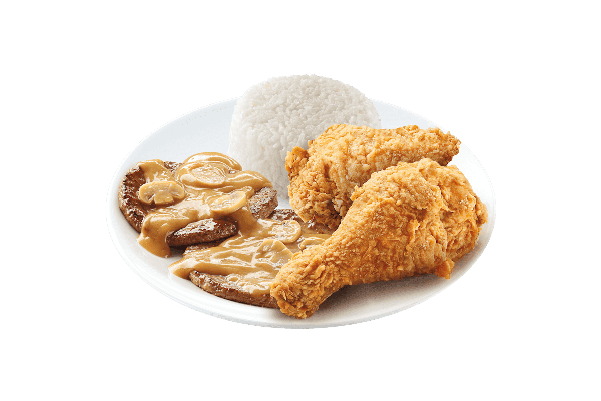 2pc Jolly Crispy Chicken w/ 2pc Burger Steak Side