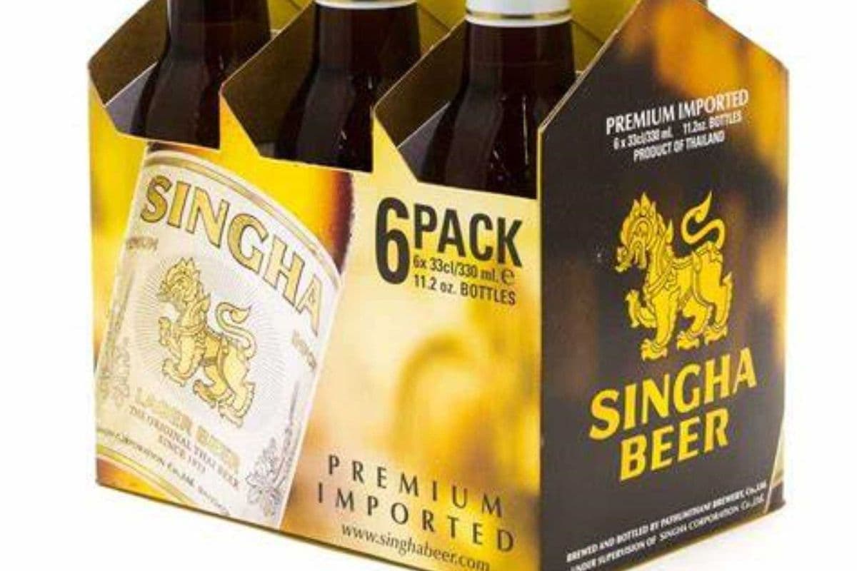 Singha Thai lager 6 bottle (6 x 330ml bottles)