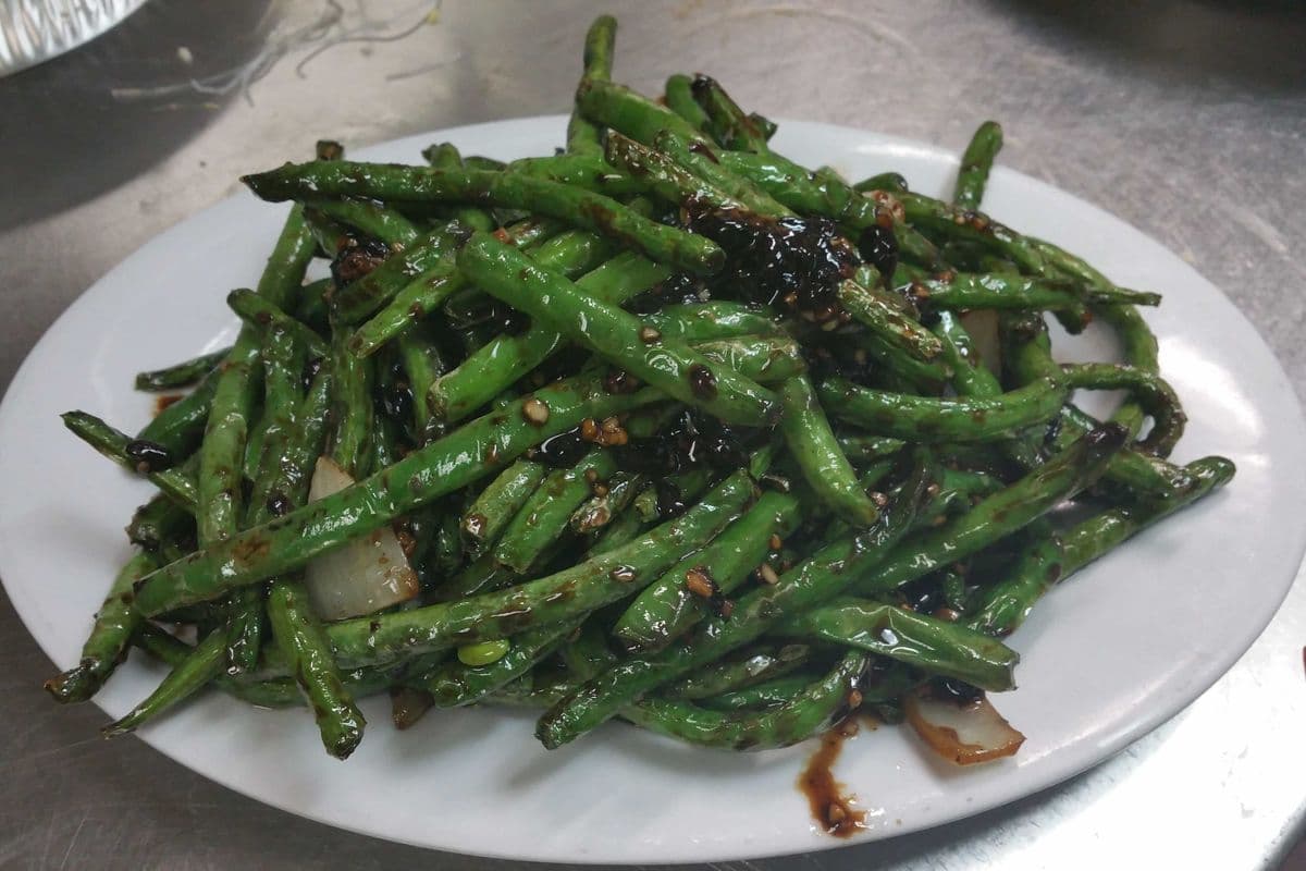 86. Green Beans with Black Bean Sauce 豉汁炒四季豆