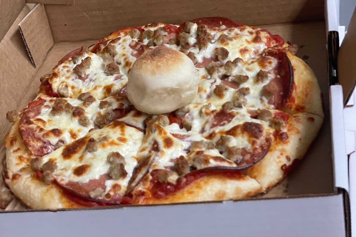 15. 14" Pepperoni and Italian Sausage Pizza