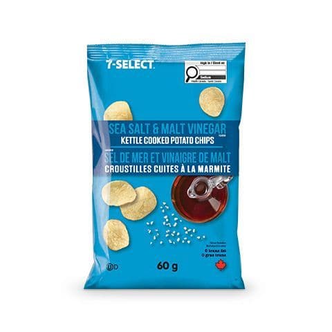 7 Select Sea Salt & Vinegar Kettle Chips 60g