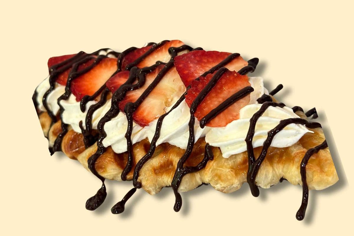 Strawberry Cream Croffle