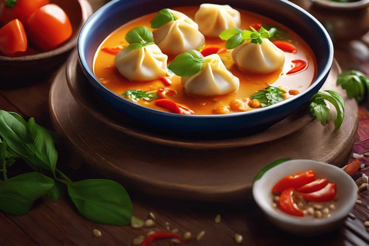 **NEW ITEM** Thai Red Curry Dumpling Soup