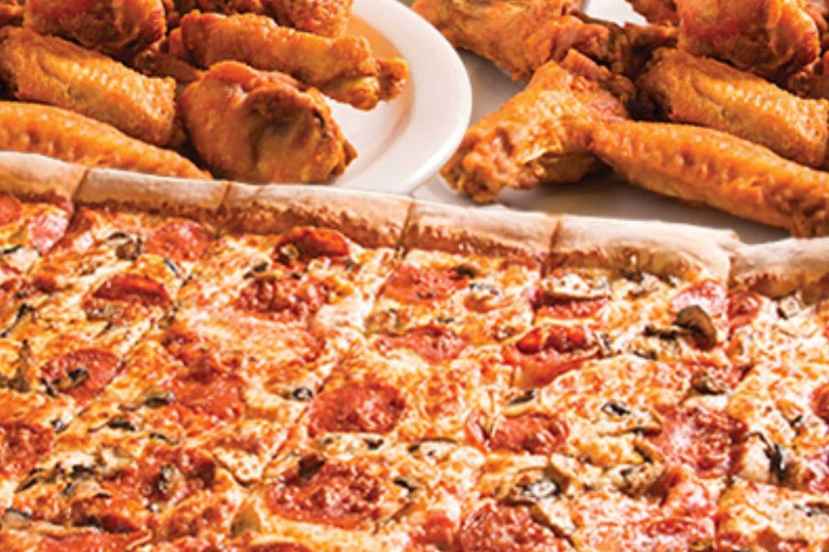 24 Slice Pizza & 2 Lbs of Wings