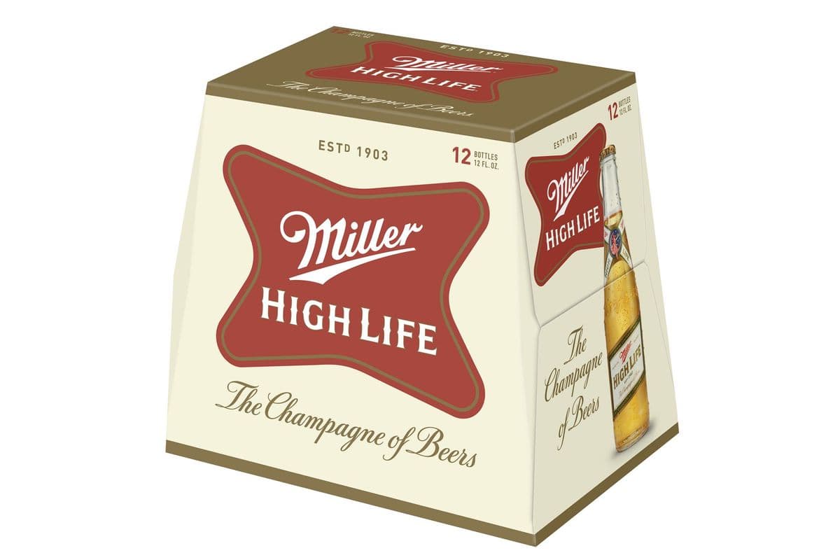 Miller High Life (12 Bottles) (12 x 355 ml bottles)