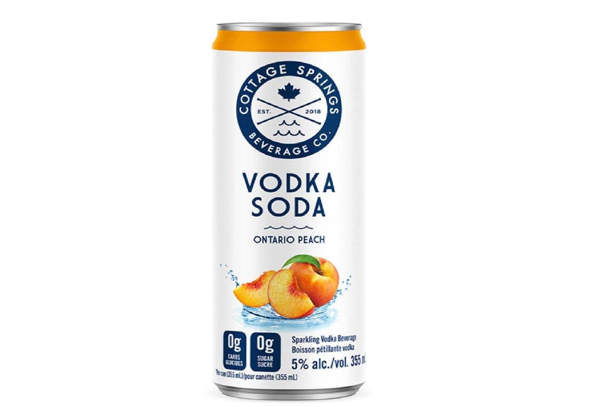 Cottage Springs Vodka Soda Peach (1 x 473 ml can)