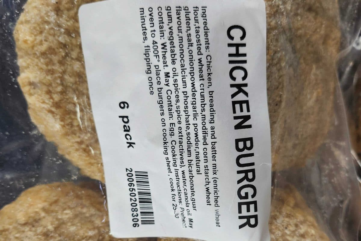 Chicken Burger 6 pk - $17.49