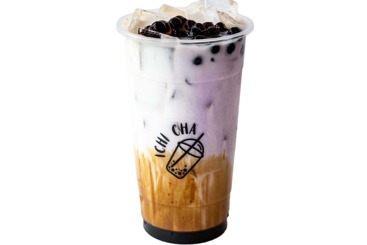 Taro Latte with Pearl