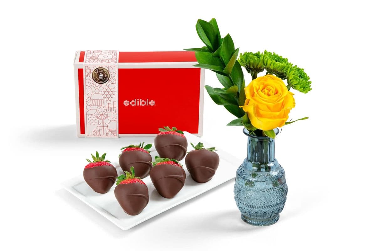 Mini Flower Bouquet & Fruit Box Bundle