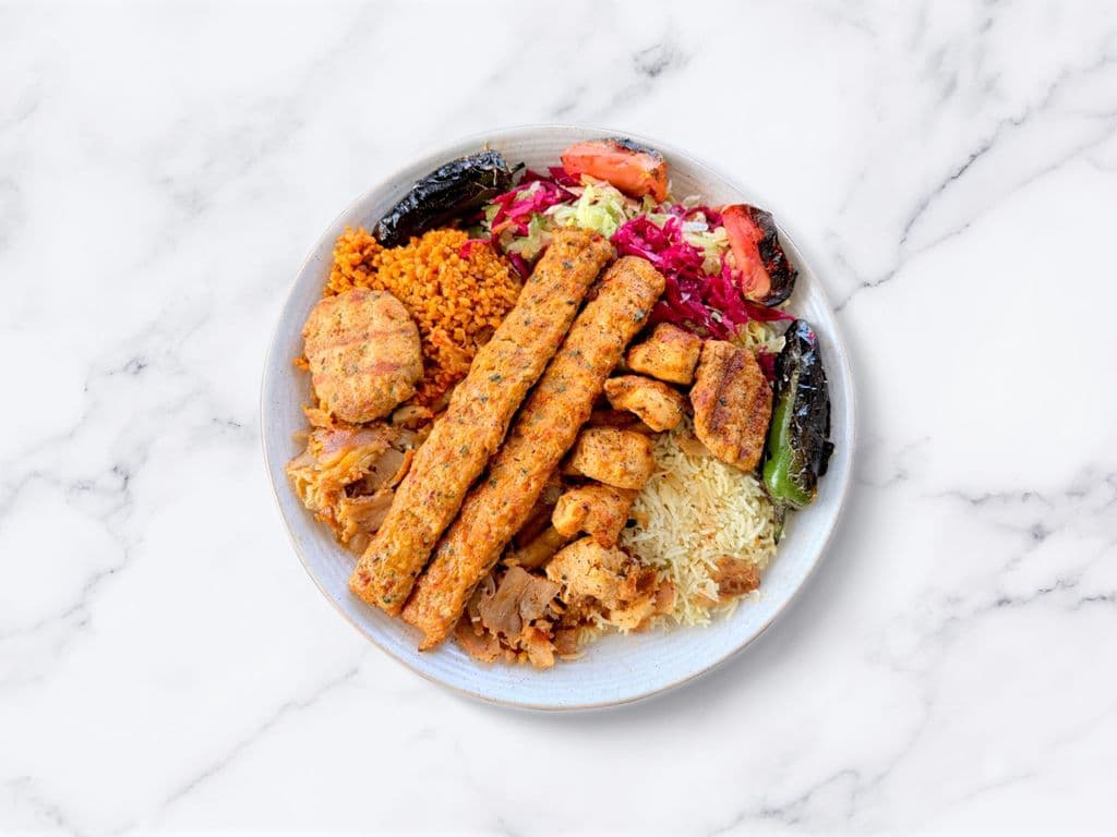 Chicken Grill Dinner for 2 (1Chicken Shish, 2Chicken Adana, 2Chicken Kofte, Chicken Doner)