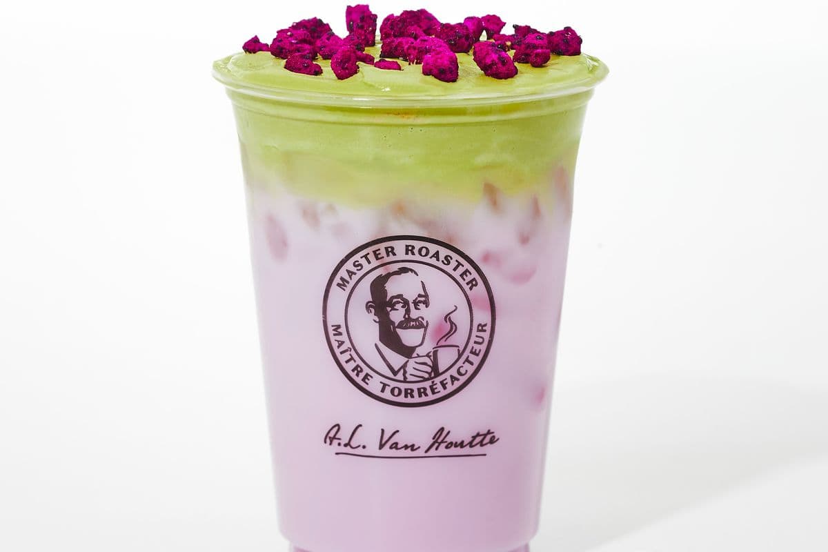 Matcha Mousse Froide, Coco-Fruit du Dragon & Cerise / Matcha Cold Foam, Coco Dragon Fruit & Cherry