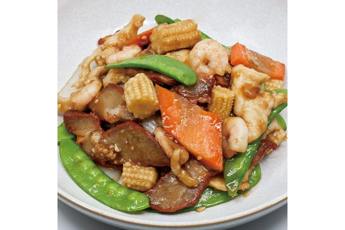 20. Shrimp and Meat with Snow Peas in Oyster Sauce