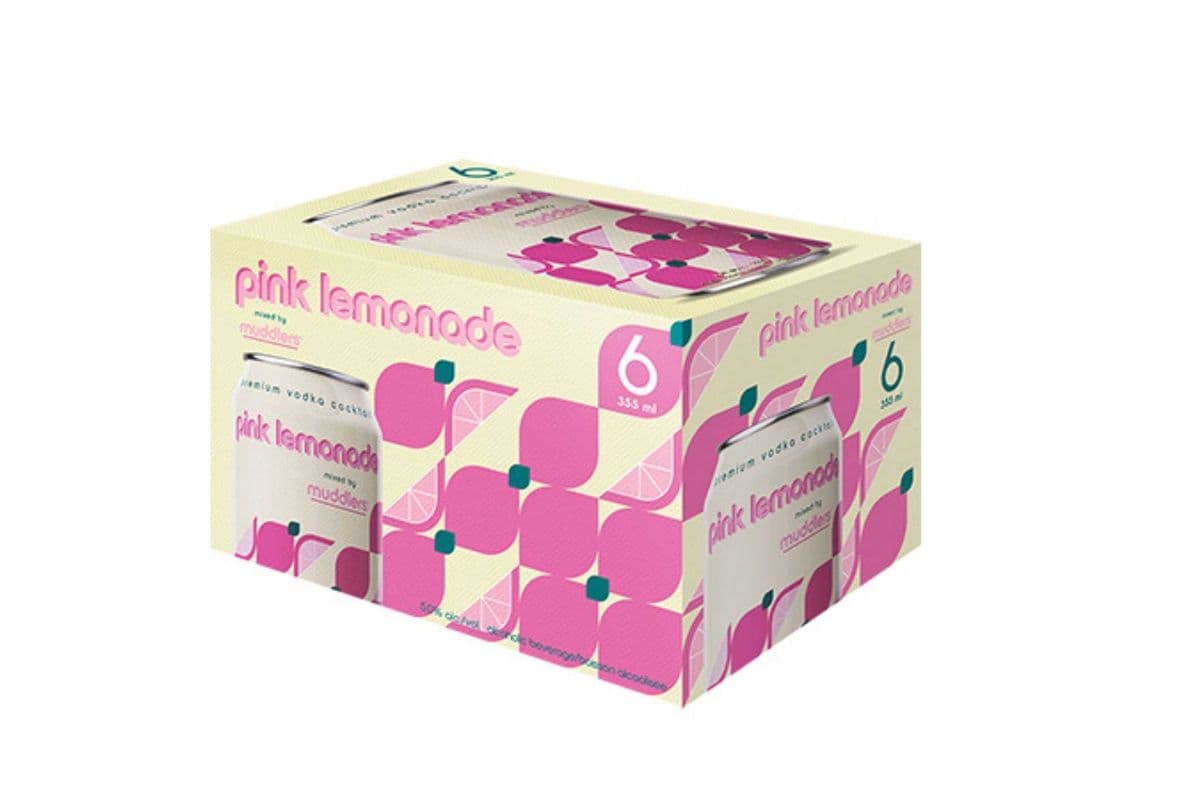 Muddlers Vodka Pink Lemonade (6 x 355ML Cans)