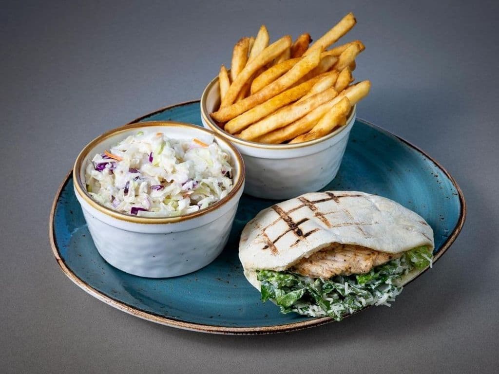 Peri Chicken Caesar Pita with 2 Sides