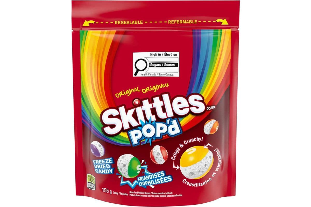 SKITTLES POP’D Original Freeze-Dried Candy 155g (155g)