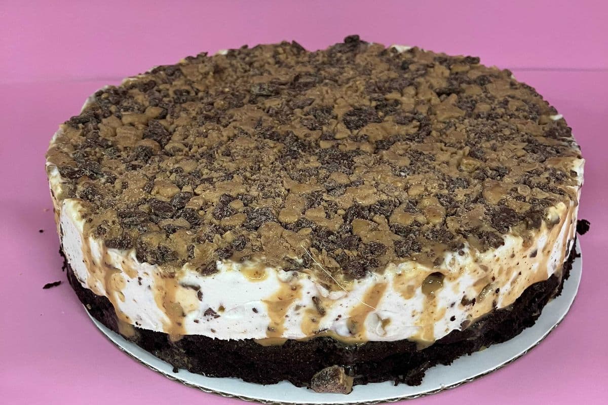 Skor ice cream cake: Slice