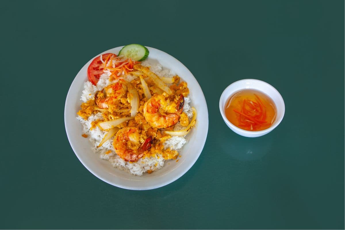 29. Jumbo Shrimp and Rice - Com Tom Cang Kho