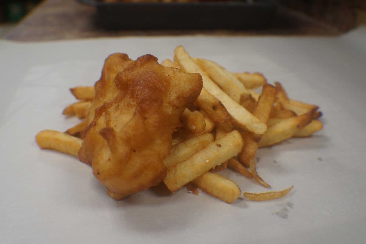 Cod (1 pc) and Chips with One Side and One Pop