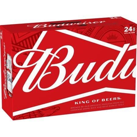Budweiser (24 Pack) (1 x 355 ml Cans)