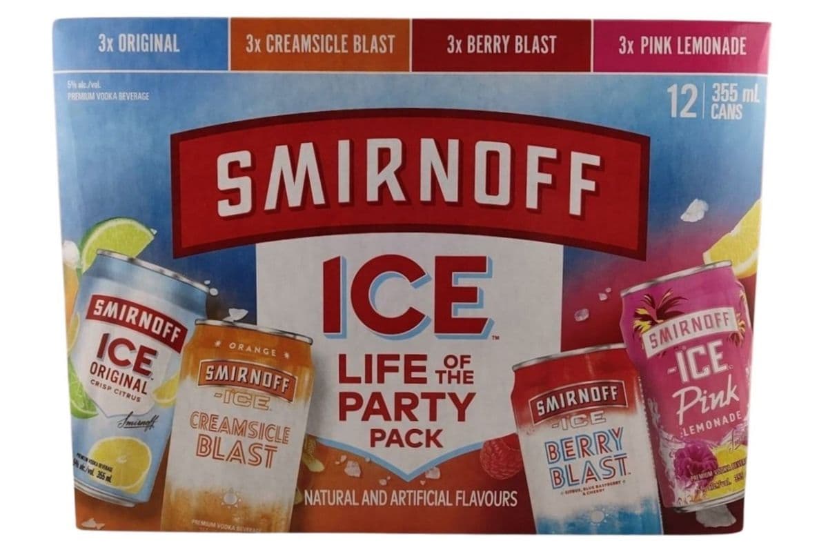 SMIRNOFF ICE PARTY PACK 12 CANS (12 x 355ML)