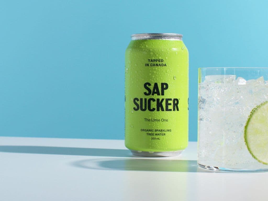 SAP SUCKER THE LIME ONE SPARKLING WATER 355ML (CANADA)