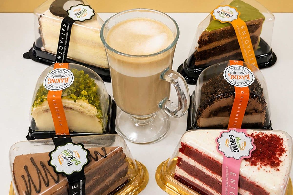 Cake Slice w/ Cappuccino