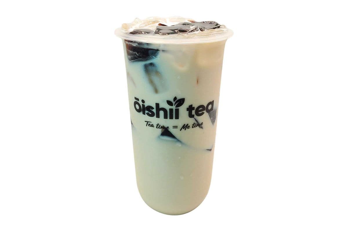 Grass Jelly Roasted Milk Tea, Large